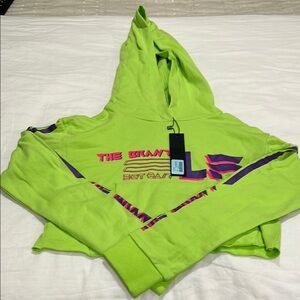 LF Bright Green Hoodie with Graphic Accents